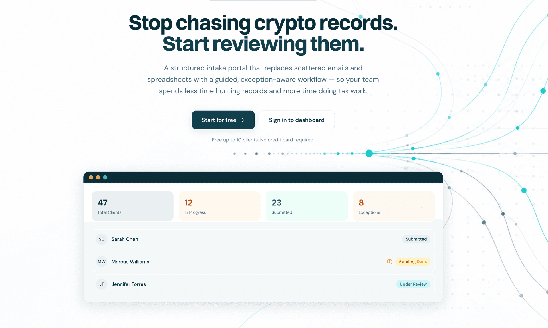 Crypto Intake